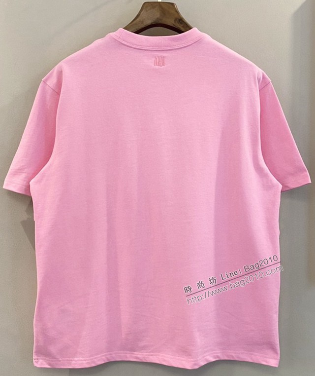 Ami專櫃2023SS新款刺繡T恤 男女同款 tzy2659